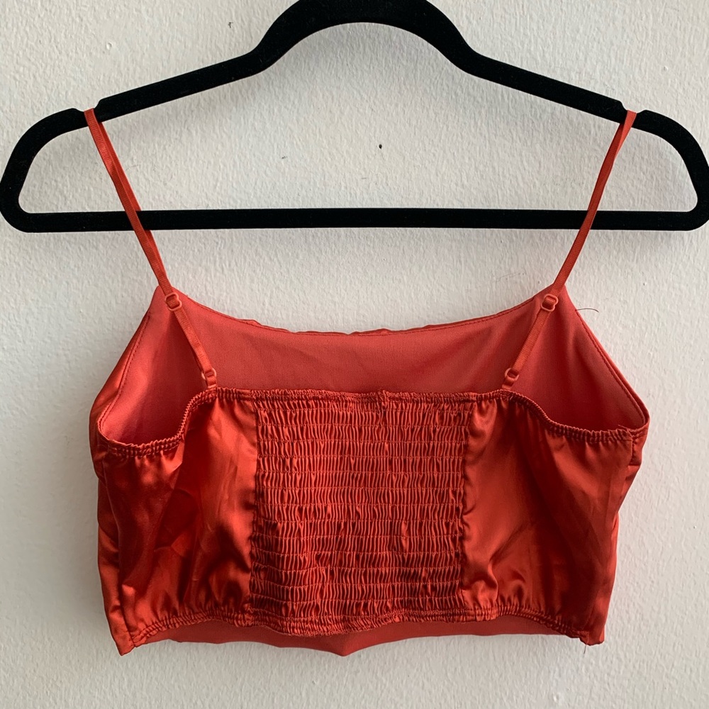 Fashion Nova Satin Crop Top and Pant Set Medium - Picture 2 of 9